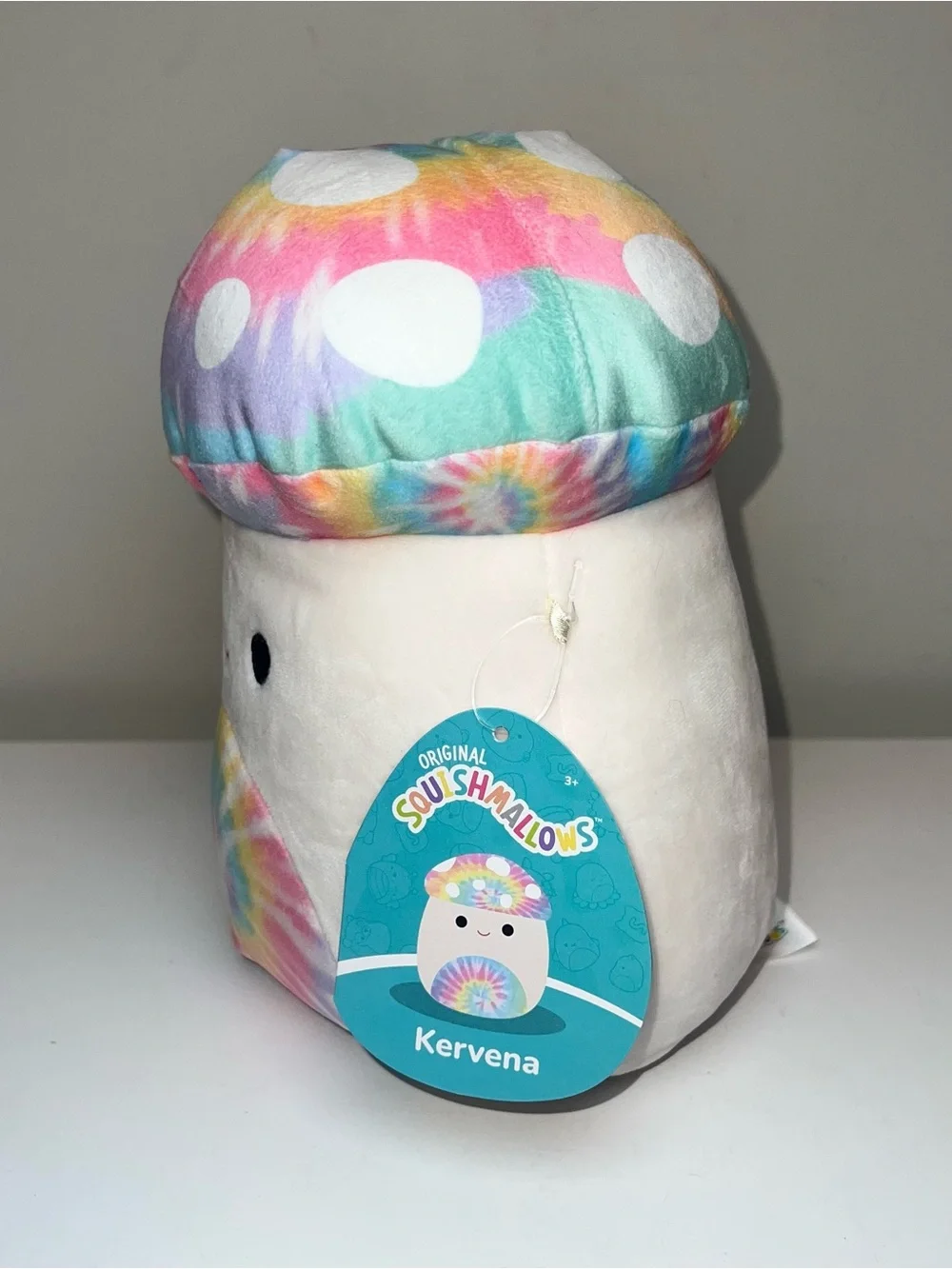 Kervena Rainbow Tie-Dye Mushroom Squishy Toy - Soft Kids Plush